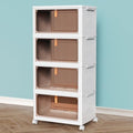CTSNSLH 4-Tier Plastic Storage Bins with Lids, 23QT