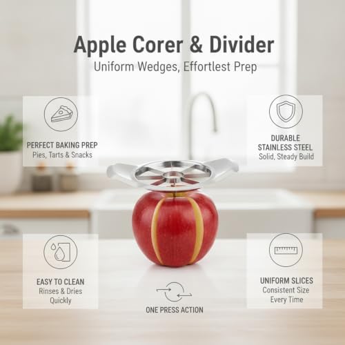 Home Bakers and Snack Lovers: Stainless Steel Apple Corer for Uniform