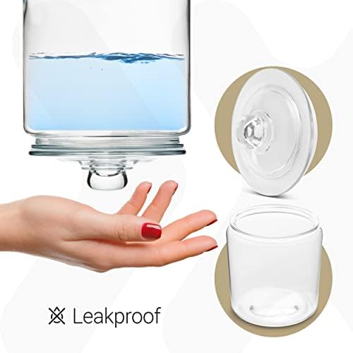 1 Gallon Glass Cookie Jars + Labels & Marker - Set of 2 Canister Sets