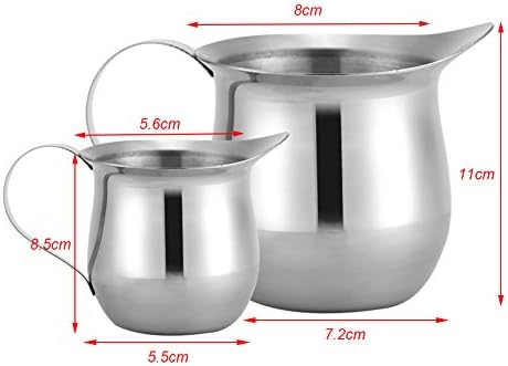 3oz/8oz 90/240ml Coffee Milk Frothing Pitcher Cup Stainless Steel