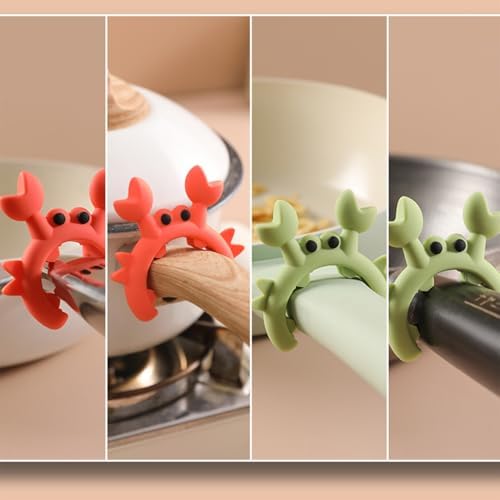 4 Pcs Crab Spatula Holder, Crab Spoon Holder for Pot, Crab Utensil