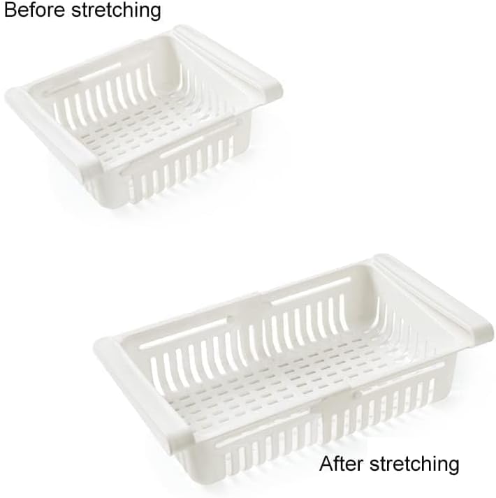 Refrigerator Organizer Bins Pull out Drawer, Adjustable Refrigerator