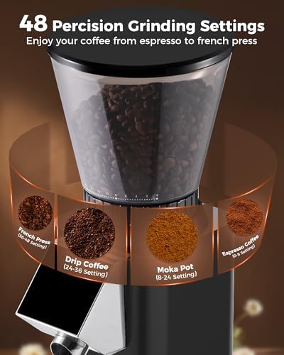 Tuni G1 Conical Burr Coffee Grinder, Black