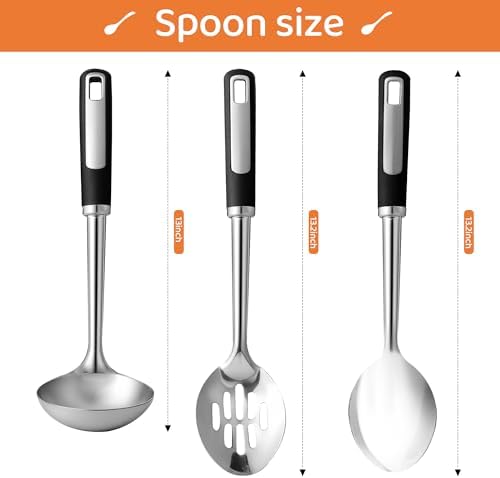 3-Piece Stainless Steel Serving Spoon Set