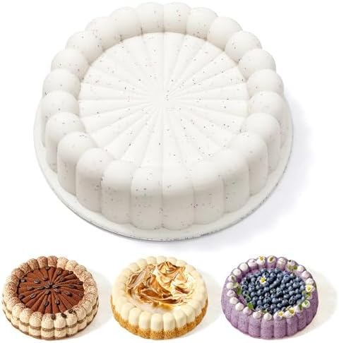 Vinino 8 Inch Charlotte Cake Pan with Reinforced Frame, Silicone Cake