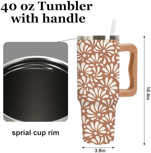 FYSUIMU Cielito Lindo Tumbler with Handle Stainless Steel Cup 40oz