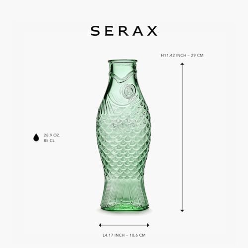 Serax Glass Water Pitcher | Fish & Fish glassware by Paola Navone