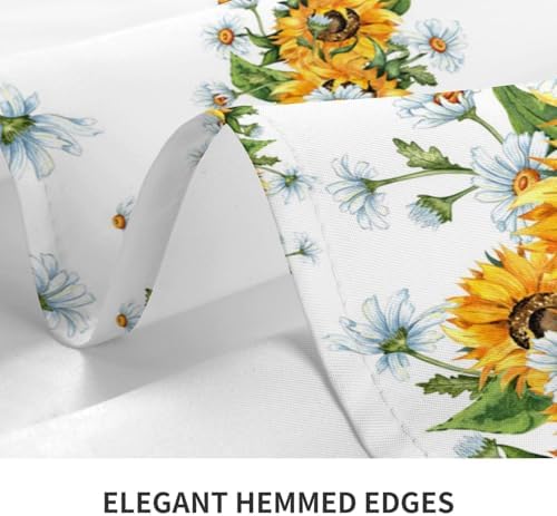 Sunflower Rectangle Tablecloth Washable Table Cloth 60x90 Inch Table
