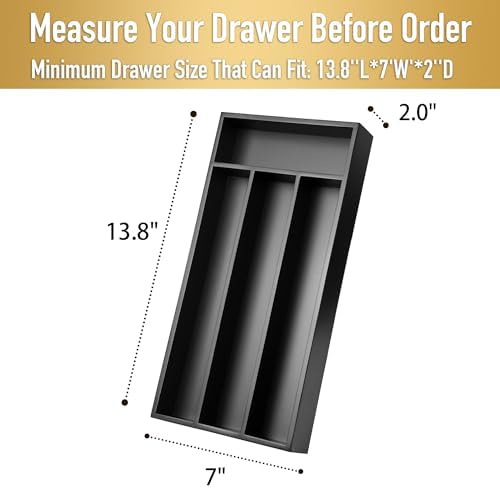 Silverware Organizer Small Bamboo Kitchen Drawer Organizer Utensil