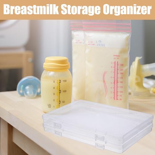 6PCS Freeze Flat Breastmilk Storage Organizer, Clear Breast Milk