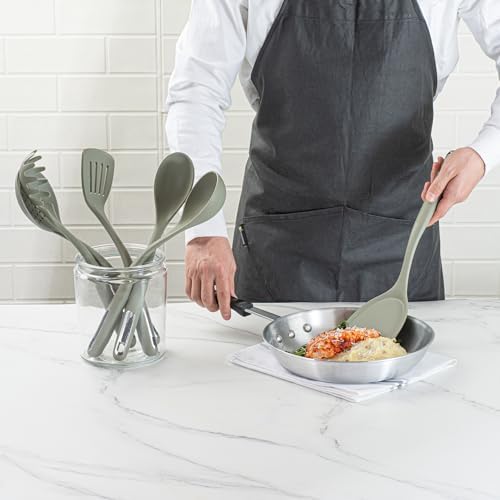 Restaurantware 6-Piece Silicone Utensil Set, Green