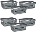 Glad Plastic Storage Basket Set, Value Pack of 6 | Open Storage Bins