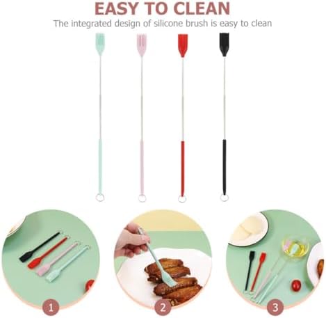 LIFKOME 4pcs Silicone Basting Brush Set Heat Resistant Oil Brush Tool