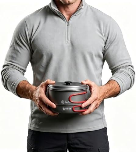ALOCS Camping Cookware Set Camping Gear Compact Camping Pots and Pans