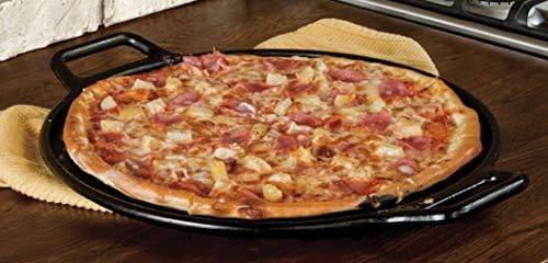 Lodge BOLD Pre-Seasoned Cast Iron Pizza Pan with Handles, 14 Inches