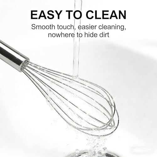 3 Packs Stainless Steel Whisk Set,Whisks for Cooking Non Scratch.
