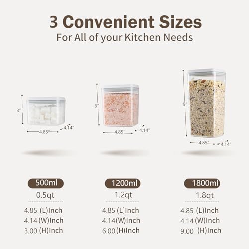 Pop Airtight Food Storage Containers, 6 Pcs