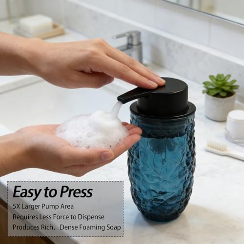 Glass Foaming Hand Soap Dispenser 10oz Refillable Hand Soap Dispenser