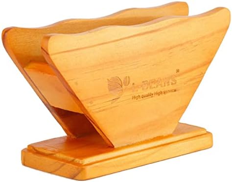 Bamboo Coffee Filter Holder Rack | Standing Fan Shape Paper Dispenser