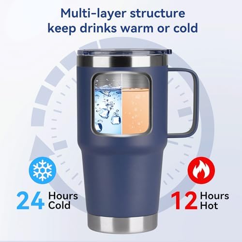 HASLE OUTFITTERS 20oz Tumbler with Lid, Stainless Steel Tumbler with
