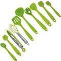 10pcs Green Silicone Kitchen Utensils Set