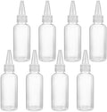 8 Pcs 1.7 oz Plastic Mini Squeeze Bottles, 50ml Mini Squirt Bottles