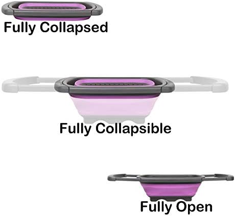 10 PCS Collapsible Kitchen Silicone Over the sink Strainer, Colander