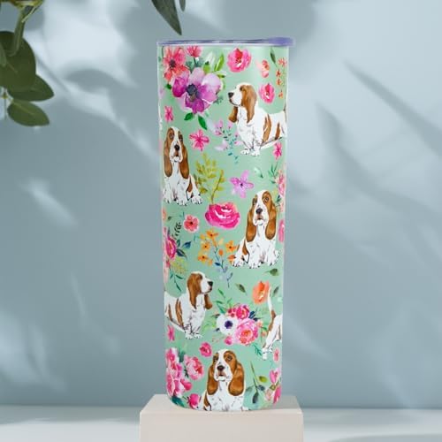 Basset Hound Gifts for Women Cute Dog Tumbler Coffee Cup for Women