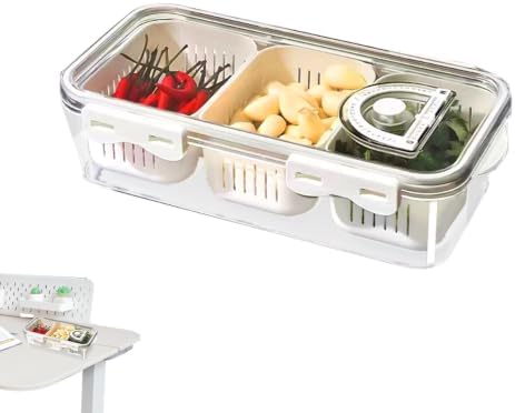 Food Containers Transparent Divided Organization Container With Lid