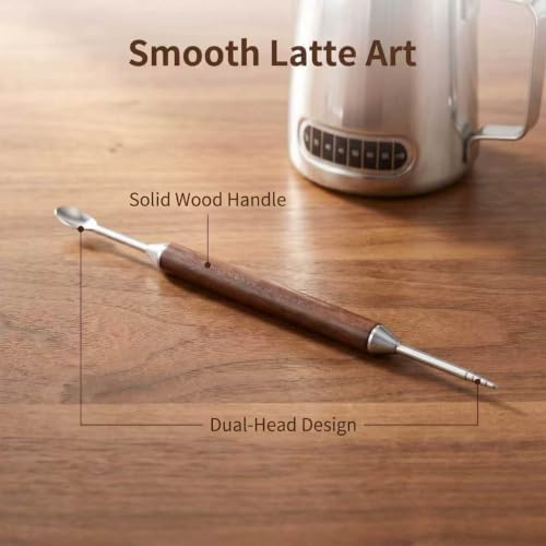 Milk Frothing Pitcher with Built-in Thermometer,600ml 304 Stainless