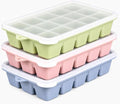 Silicone Ice Cube Tray, Ice Trays For Freezer with Lid