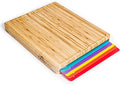 Ginsu Bamboo Cutting Board Set with 6 Mats, Wood Cutting Boards for