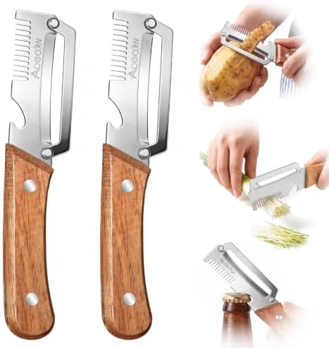 2 Pack Multifunctional Vegetable Peeler, 3-in-1 Peeler For Kitchen