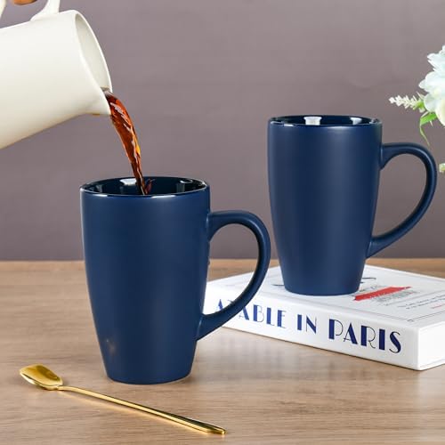 BYCNZB 20oz Extra Large Ceramic Tall Coffee Mugs Set for Coffee Tea