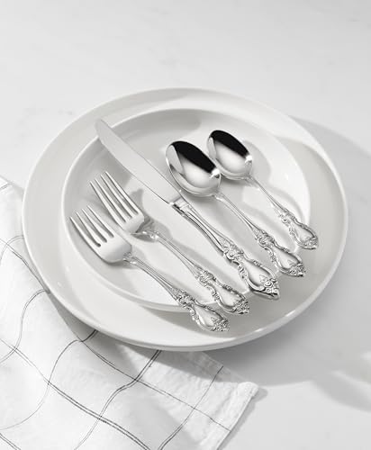 Oneida Louisiana Dinner Forks Silverware Set for 4, Flatware