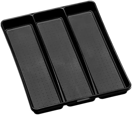 madesmart Classic 3-Compartment Utensil Tray, Carbon