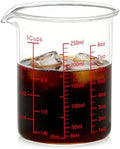 BCnmviku Glass Measuring Cup 8OZ/250ML/1 CUP High Borosilicate Heat