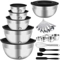 WEPSEN Mixing Bowls Set, 25PCS Stainless Steel Mixing Bowl with Lid