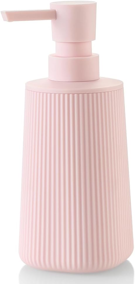 Small Soap Dispenser for Bathroom and Kitchen, Modern Farmhouse Striped Style by KellyHome