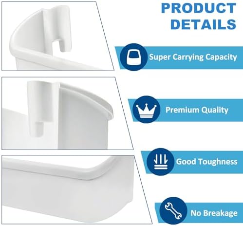 2 Pack 240323001 Refrigerator Door Bin Shelf Compatible with