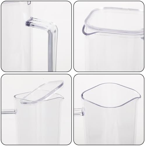 Acrylic Water Pitcher 1200ml 40.5oz with Lid for Refrigerator Drinks