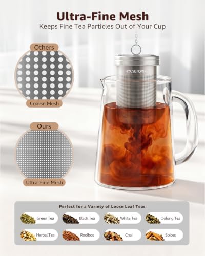 HOUSE AGAIN Tea Infuser, Extra Fine Mesh Tea Infusers for Loose Tea