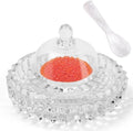 Extra Thick High Quality Glass Caviar Serving Set Divided Serving Bowl