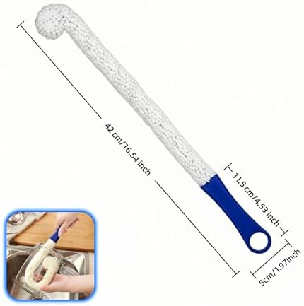 Long Bottle Brush Cleaner for Decanter and Water Bottle, 16 Inch