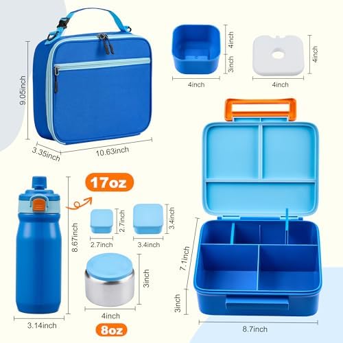 Bento Lunch Box for Kids with 8oz Soup Thermo, Leak-proof Lunch Food