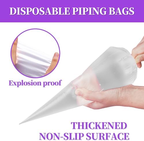 9PCS Large Piping Tips with 30PCS 18 Inch Large Piping Bags Disposable