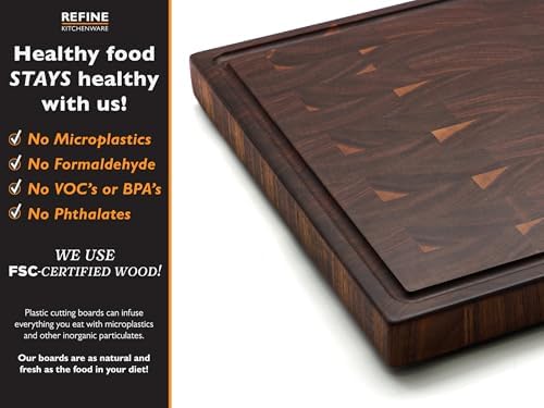 Refine Kitchenware Walnut Cutting Board, 18x12