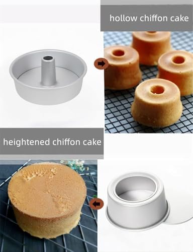 XZJMY Angel Food Cake Pan 5Inch 3 pcs set Food Cake Pan Round Baking
