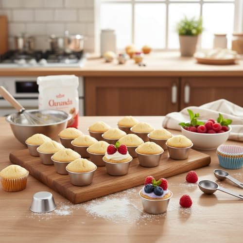Geiserailie 10 Pcs Individual Flan Molds Egg Tart Molds