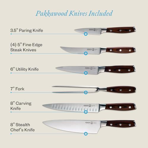 Messermeister Avanta Forged 10-Piece Knife Block Set, Pakkawood